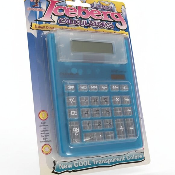 LeWorld Other - LeWorld On The Go Iceberg Blue Electronic Calculator Dual Power New